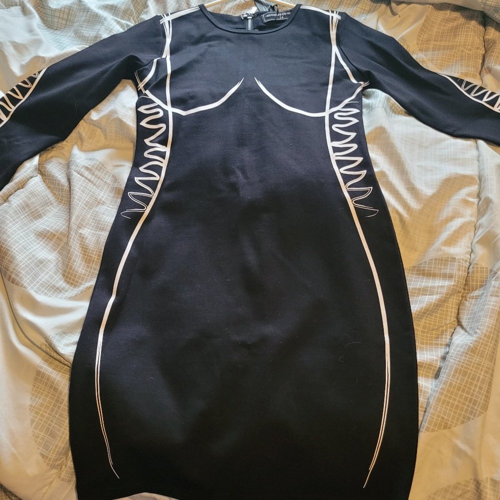 Mannered de Voir Sketch Silhouette Bodycon Dress